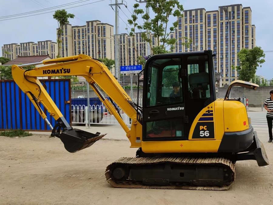 Japón Excavadora usada Komatsu para la venta de segunda mano PC56-7 Maquinaria Jindongyu