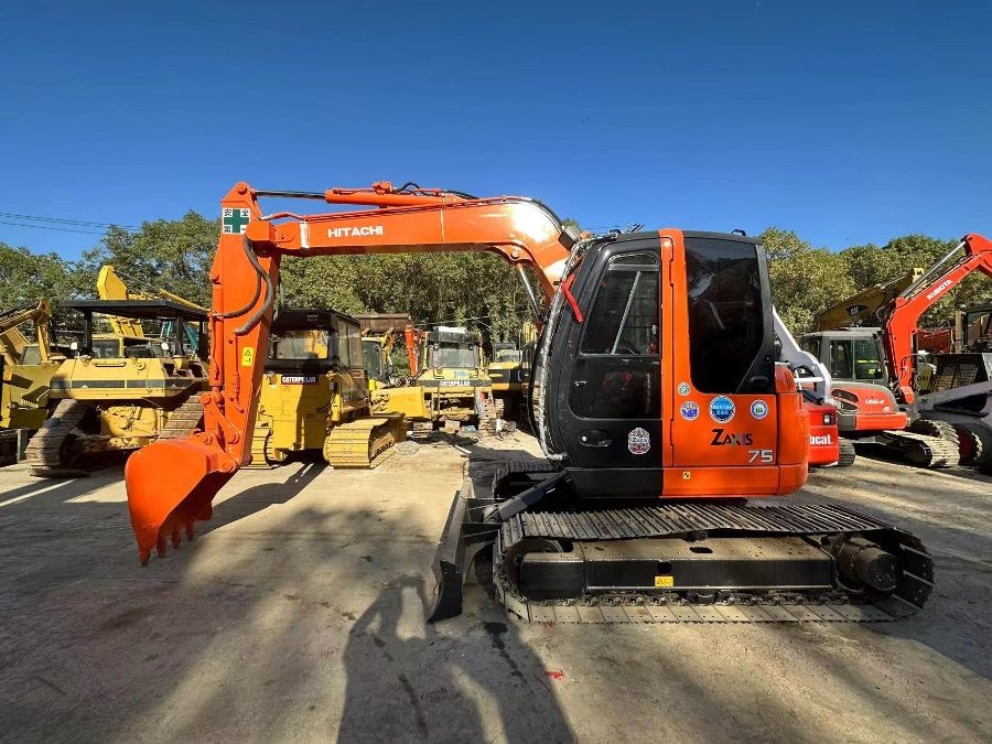 Japón Excavadora usada Hitachi para la venta de segunda mano ZX75US Maquinaria Jindongyu